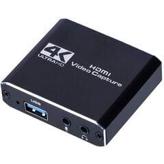 4K Hdmi-Yhteensopiva Hd-Tallennin Grabber 1080P 60Hz Usb3.0 High Definition Game Capture Device 60Fps Pc-Pelien Suoratoistoon hinta ja tiedot | Adapterit | hobbyhall.fi