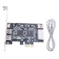 Pcie Firewire Pci-E 2A+1 Mini-A 1394A Videon Sieppauskortti Via Vt6308p Piirituki Ieee1394 400 Mbit 2+1 Portti Phy hinta ja tiedot | Adapterit | hobbyhall.fi