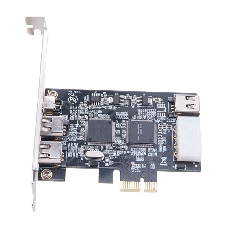 Pcie Firewire Pci-E 2A+1 Mini-A 1394A Videon Sieppauskortti Via Vt6308p Piirituki Ieee1394 400 Mbit 2+1 Portti Phy hinta ja tiedot | Adapterit | hobbyhall.fi