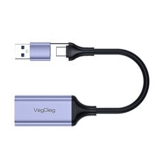 Usb 3.0 -Videon Sieppauskortti Hdmi-Yhteensopiva Usb-/C-Tyypin Alumiiniseoksesta Usb 3.0 Video Grabber 4K1080p Pc-Pelien Suoratoistoa Varten hinta ja tiedot | Adapterit | hobbyhall.fi