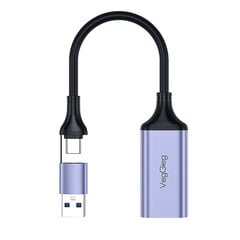 Usb 3.0 -Videon Sieppauskortti Hdmi-Yhteensopiva Usb-/C-Tyypin Alumiiniseoksesta Usb 3.0 Video Grabber 4K1080p Pc-Pelien Suoratoistoa Varten hinta ja tiedot | Adapterit | hobbyhall.fi