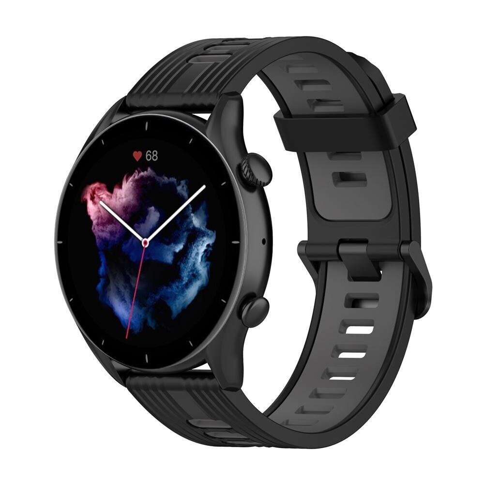 Silikonikorvaushihnat 22 mm:n pehmeä säädettävä ranneke, joka on yhteensopiva Samsung Huami Chuangmi Xiaomi Garmin Fossil ticwatch -kellon kanssa hinta ja tiedot | Älykellot | hobbyhall.fi