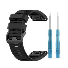 Vaihtohihnat, jotka ovat yhteensopivat Garmin Fenix 7X/Fenix 6X GPS/Fenix 6X PRO Kellon silikonihihnan 26 mm pikakiinnityshihnan kanssa hinta ja tiedot | Älykellot | hobbyhall.fi