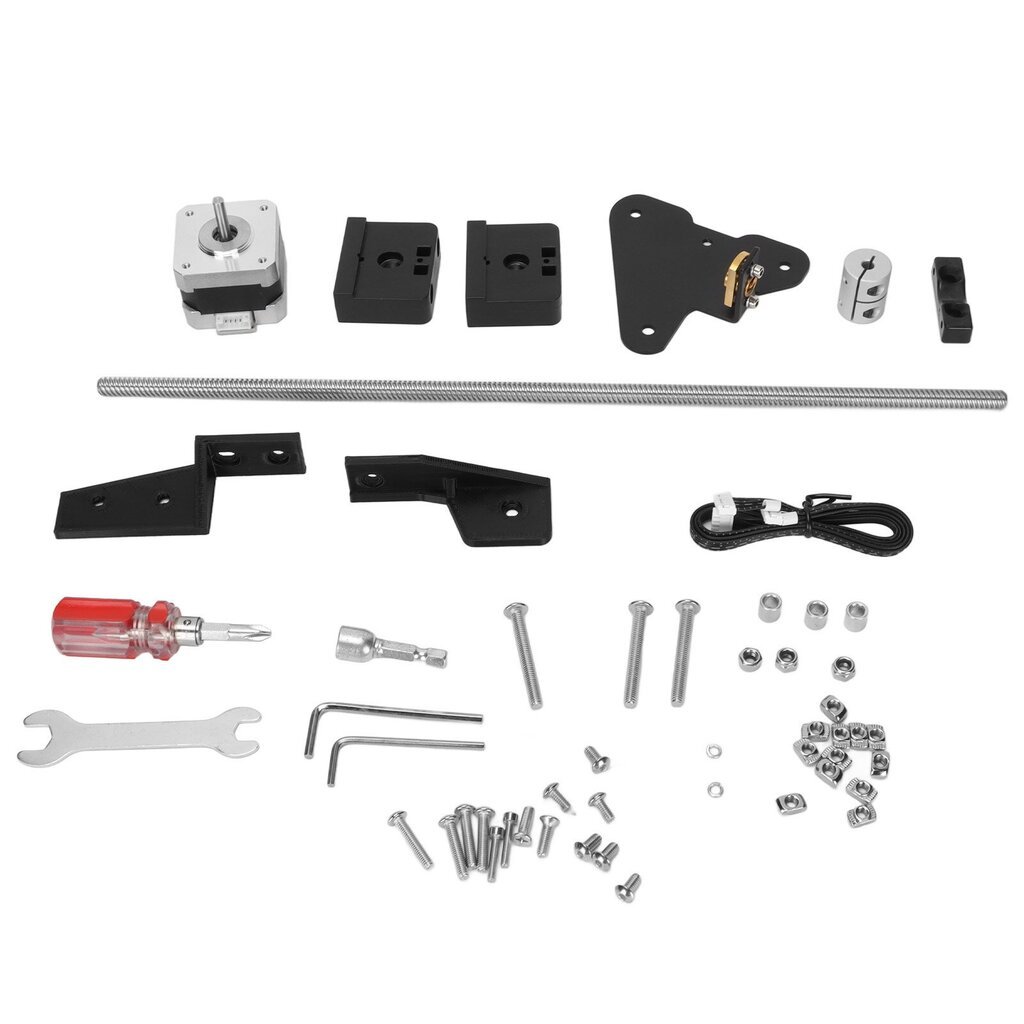 Dual Z Axes Kit 3D Printer Alumiininen johtoruuvi Dual Z Stepper Motor päivityssarja Ender 3:lle Ender 3 Prolle Ender 3 V2:lle hinta ja tiedot | Tulostustarvikkeet | hobbyhall.fi