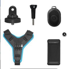 Gopro9/10 kameran pidike Gopro7/6/5 Xiaoyi 4K urheilukamera moottoripyörä kypärä leukatarvikkeet leukahihna kaukosäädin 103G hinta ja tiedot | Puhelintelineet | hobbyhall.fi