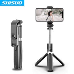 Bluetooth Selfie Stick matkapuhelin Universaali monitoiminen suora lähetysteline Kannettava kamera matkapuhelimen valokuvateline L02 monitoimi 100cm musta hinta ja tiedot | Puhelintelineet | hobbyhall.fi