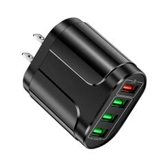 USB-sovitinpistoke 4-porttinen Pikalataus, palosuojattu PC:n vakaa USB-virtalähde digitaalisille tuotteille 100-240V hinta ja tiedot | Puhelimen laturit | hobbyhall.fi