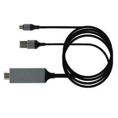 Sovitinkaapeli Type C - High Definition Multimedia Interface Kaapeli adapteri PVC kupari puhelimen kannettavalle tietokoneelle musta hinta ja tiedot | Puhelimen lisätarvikkeet | hobbyhall.fi