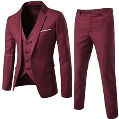 3Pcs / Set Miesten Business Casual puku Miesten häät puvut hinta ja tiedot | Miesten puvut | hobbyhall.fi