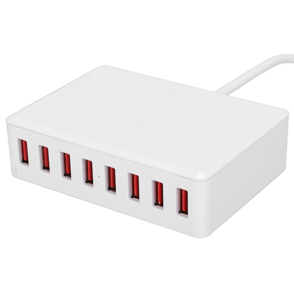 2,4A 40W 8-porttinen USB-laturi Kannettava USB-pöytäkoneen älykäs latausasema puhelimille TabletitUK Plug 100-240V hinta ja tiedot | Puhelimen laturit | hobbyhall.fi