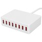 2,4A 40W 8-porttinen USB-laturi Kannettava USB-pöytäkoneen älykäs latausasema puhelimille TabletitUK Plug 100-240V hinta ja tiedot | Puhelimen laturit | hobbyhall.fi