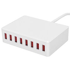 2,4A 40W 8-porttinen USB-laturi Kannettava USB-pöytäkoneen älykäs latausasema puhelimille TabletitAU-pistoke 100-240V hinta ja tiedot | Puhelimen laturit | hobbyhall.fi