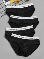 Miesten 4kpl Letter Tape Brief·Musta·M hinta ja tiedot | Miesten urheiluvaatteet | hobbyhall.fi