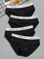 Miesten 4kpl Letter Tape Brief·Musta·M hinta ja tiedot | Miesten urheiluvaatteet | hobbyhall.fi