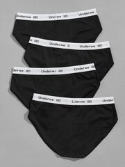 Miesten 4kpl Letter Tape Brief·Musta·XL hinta ja tiedot | Miesten urheiluvaatteet | hobbyhall.fi