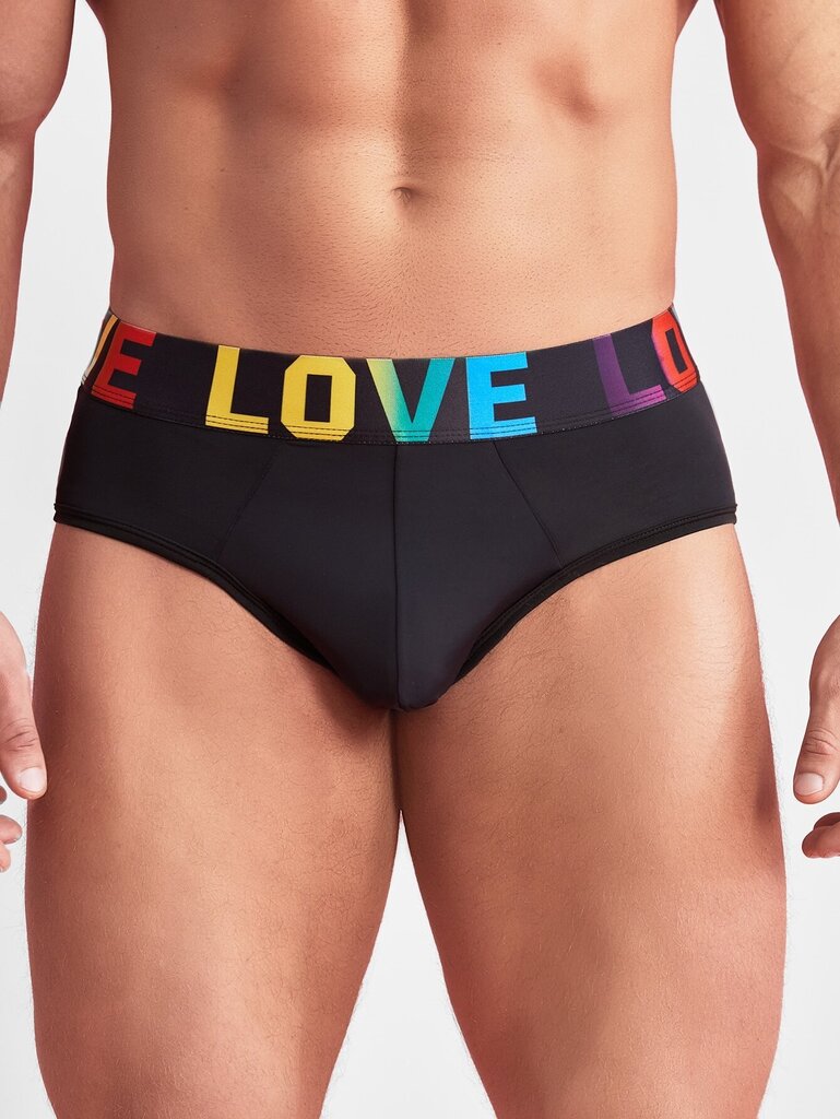 Miesten 1kpl Contrast Letter Tape Brief·Musta·XL hinta ja tiedot | Miesten urheiluvaatteet | hobbyhall.fi