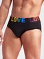 Miesten 1kpl Contrast Letter Tape Brief·Musta·XL hinta ja tiedot | Miesten urheiluvaatteet | hobbyhall.fi