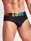 Miesten 1kpl Contrast Letter Tape Brief·Musta·XL hinta ja tiedot | Miesten urheiluvaatteet | hobbyhall.fi