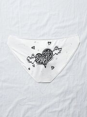 Miesten 1kpl Heart Print Brief·White·L hinta ja tiedot | Miesten urheiluvaatteet | hobbyhall.fi