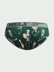 Miesten Halloween 5kpl Skeleton & Letter Graphic Brief·Multicolor·L hinta ja tiedot | Miesten urheiluvaatteet | hobbyhall.fi