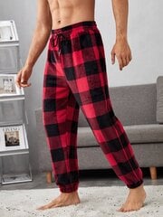 Miesten Buffalo Plaid Print Kiristysnyöri vyötäröllä Nalle Pyjamahousut · Monivärinen · XL hinta ja tiedot | Miesten kylpytakit ja pyjamat | hobbyhall.fi