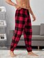 Miesten Buffalo Plaid Print Kiristysnyöri vyötäröllä Nalle Pyjamahousut · Monivärinen · XL hinta ja tiedot | Miesten kylpytakit ja pyjamat | hobbyhall.fi