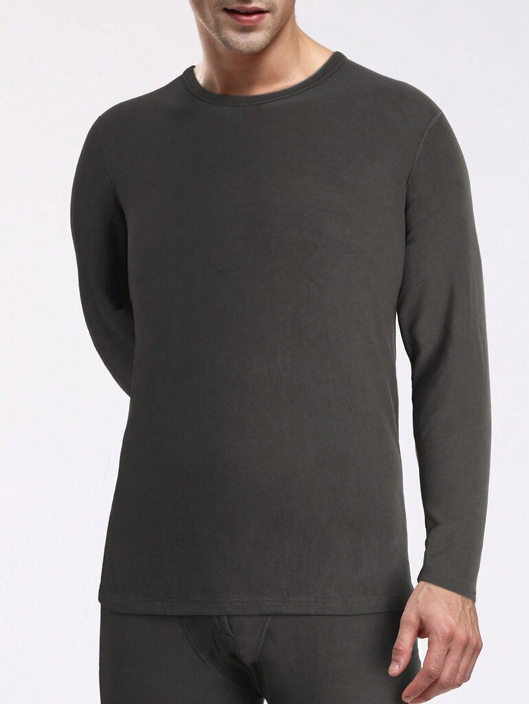 Miesten Solid Thermal Alusvaatteet Tee·Vaaleanharmaa·XXL hinta ja tiedot | Miesten kerrastot | hobbyhall.fi