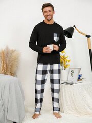 Miesten Buffalo Plaid Print PJ Set·Multicolor·M hinta ja tiedot | Miesten kylpytakit ja pyjamat | hobbyhall.fi