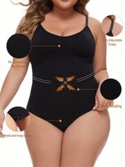 Plus-koon naisten saumaton Cami Bodysuit -muotoiluvaate·musta·4XL hinta ja tiedot | Muotoilevat alusvaatteet | hobbyhall.fi