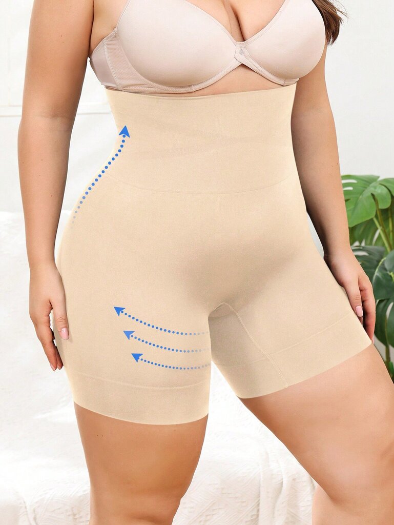 Plus High Waist Control Shapewear Shortsit·Aprikoosi·1XL hinta ja tiedot | Muotoilevat alusvaatteet | hobbyhall.fi