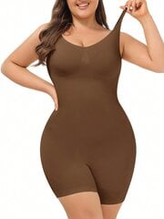 Plus Size Naisten saumaton Cami Body Shaper Romper·Kahviruskea·2XL hinta ja tiedot | Muotoilevat alusvaatteet | hobbyhall.fi