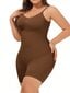 Plus Size Naisten saumaton Cami Body Shaper Romper·Kahviruskea·2XL hinta ja tiedot | Muotoilevat alusvaatteet | hobbyhall.fi