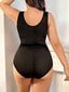 Plus-koon naisten vyötärövartalon muotoileva Bodysuit·Musta·4XL hinta ja tiedot | Muotoilevat alusvaatteet | hobbyhall.fi