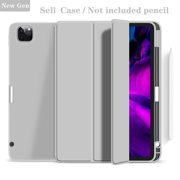 (M1 Pro 11 2021Gray) iPad Air 4 Case iPad Pro 11 Case 2020 iPad Pro 12.9 Case 2021 5th Generation Funda langaton lataus kynätelineellä