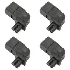 4 kpl IEC320 C14 - IEC320 C7 virtalähde 90 asteen uros C14 naaras C7 virtapistorasovitin PDU-kotelon UPS-pistorasiaan hinta ja tiedot | Adapterit | hobbyhall.fi