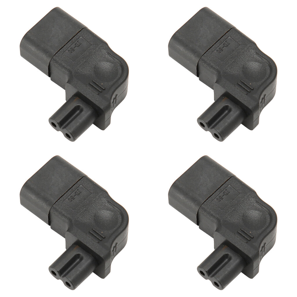 4 kpl IEC320 C14 - IEC320 C7 virtalähde 90 asteen uros C14 naaras C7 virtapistorasovitin PDU-kotelon UPS-pistorasiaan hinta ja tiedot | Adapterit | hobbyhall.fi