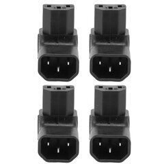 4 kpl C14-C13-sovitin 90 astetta 2500W 2,5A-10A PVC-kuparinen IEC-virtasovitin UPS PDU UPS-tietokoneelle hinta ja tiedot | Adapterit | hobbyhall.fi