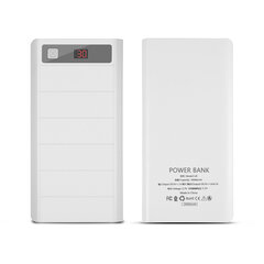 20000mAh 8 x 18650 Akut Power Bank Kit Kotelo Kuori Dual USB Type C + Micro USB Port Valkoinen hinta ja tiedot | Puhelimen lisätarvikkeet | hobbyhall.fi