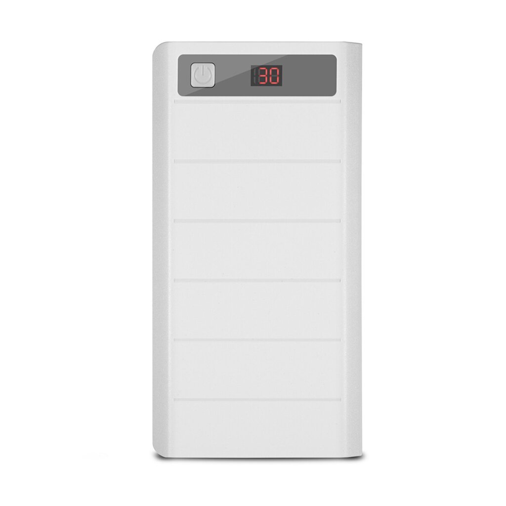 20000mAh 8 x 18650 Akut Power Bank Kit Kotelo Kuori Dual USB Type C + Micro USB Port Valkoinen hinta ja tiedot | Puhelimen lisätarvikkeet | hobbyhall.fi