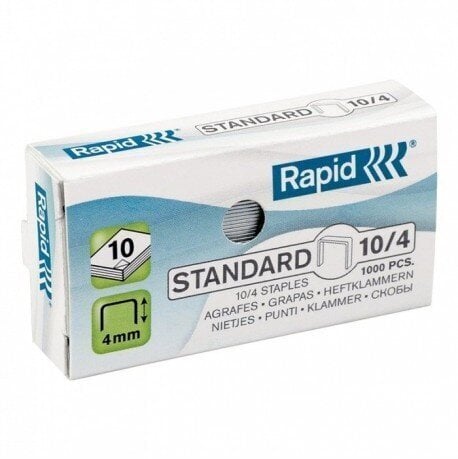 Niitit Rapid Standard 10, 1000 kpl. hinta ja tiedot | Toimistotarvikkeet | hobbyhall.fi