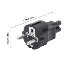 4 kpl 2-paikkainen pistoke IEC320 C5-virtalähteeseen Professional 2-paikkainen pistoke 4,8 mm:n C5-virtapistoke-adapteri kannettavalle tietokoneelle 100- hinta ja tiedot | Adapterit | hobbyhall.fi