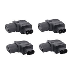 4 kpl IEC320 C8 - IEC320 C13 virtalähde Oikean kulman IEC320 C8 - C13 90 asteen virtalähde 2500 W hinta ja tiedot | Adapterit | hobbyhall.fi