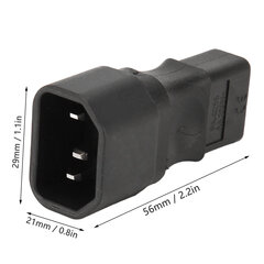 IEC320 C14-C9 virtalähde uros-naaras 6A 250V virtapistorasovitin PDU-palvelimelle UPS-pistoke 2 kpl hinta ja tiedot | Adapterit | hobbyhall.fi