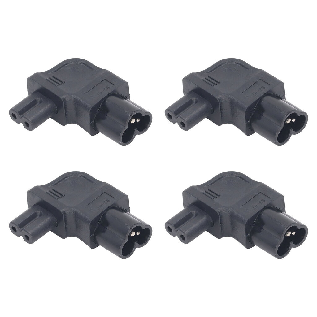 4 kpl IEC320 C6 - IEC320 C7 virtalähde, oikea kulma IEC320 C6 - C7 90 astetta oikealle käännetty virtalähde 2500 W hinta ja tiedot | Adapterit | hobbyhall.fi