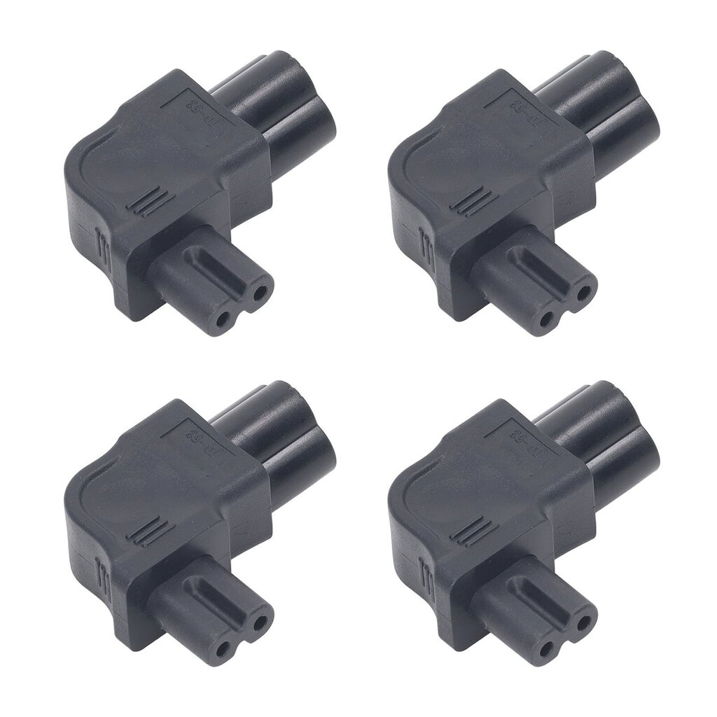 4 kpl IEC320 C6 - IEC320 C7 virtalähde, oikea kulma IEC320 C6 - C7 90 astetta oikealle käännetty virtalähde 2500 W hinta ja tiedot | Adapterit | hobbyhall.fi