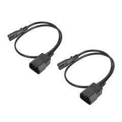 IEC320 C14 uros - IEC320 C7 naaras virtasovittimen kaapeli C14 - C7 virtamuunnin 2500 W virtajohdon vaihto kannettavan tietokoneen kaiuttimelle hinta ja tiedot | Adapterit | hobbyhall.fi