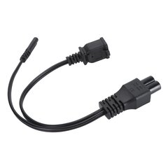 Y-tyypin jakojohto IEC320 C6 uros - C7+Nema 1-15R naaras Plug and Play -virtalähdekaapeli 30 cm hinta ja tiedot | Adapterit | hobbyhall.fi