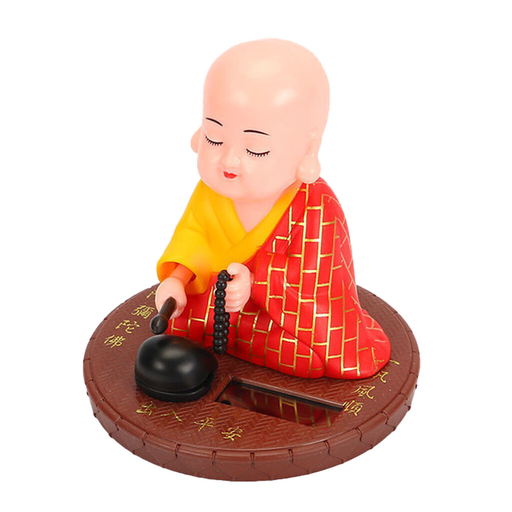 Little Monk Solar Ornament Auto nyökkää Koputtava Buddha Patsas Lelu auton kojelautaan Kodin työpöydän sisustus Kiinalainen uusivuosi lahja punainen hinta ja tiedot | Ikkunan tummennuskalvot | hobbyhall.fi