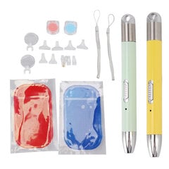 Diamond Paint Pen Set Pack Kit Tarvikkeet Työkalusarja vaihtopäillä Liukumaton Mat vaha Järjestäjä Keltainen Vihreä hinta ja tiedot | Maalaustarvikkeet | hobbyhall.fi