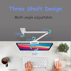 Säädettävä alumiininen seinäteline tablet-teline iPhonelle ja iPadille - Monikulmainen muotoilu kolmella akselilla hinta ja tiedot | Puhelintelineet | hobbyhall.fi